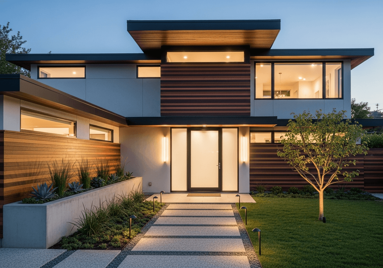 Modern home exterior