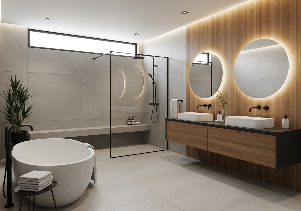 Spa-like bathroom
